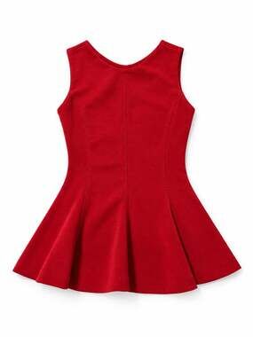 Nine Britton Red Peplum Tank Top Womens XS Sleeveless Fitted Knit Flare Blouse